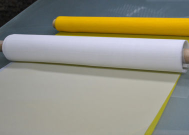 Malla blanca/del amarillo del poliéster de la pantalla de la impresión alargamiento bajo 100T - 40 de 60 micrones