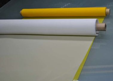 Malla blanca/del amarillo del poliéster de pantalla de seda de la impresión, paño de empernado del poliéster 300Mesh