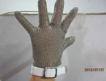 China El guante blanco del corte de Chainmail del tamaño de S, guantes de la seguridad de la malla metálica cortó resistente proveedor
