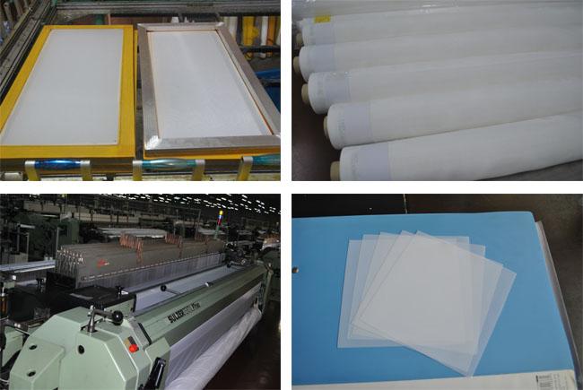 malla de la impresión de la pantalla de 77T 100%Polyester para la impresión de la cerámica con color amarillo