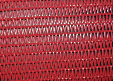 Pantalla roja del secador de la malla de la banda transportadora del espiral del poliéster para la máquina de la fabricación de papel