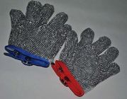 Corte los 304 guantes resistentes del correo en cadena del acero inoxidable para el carnicero, aduana del tamaño